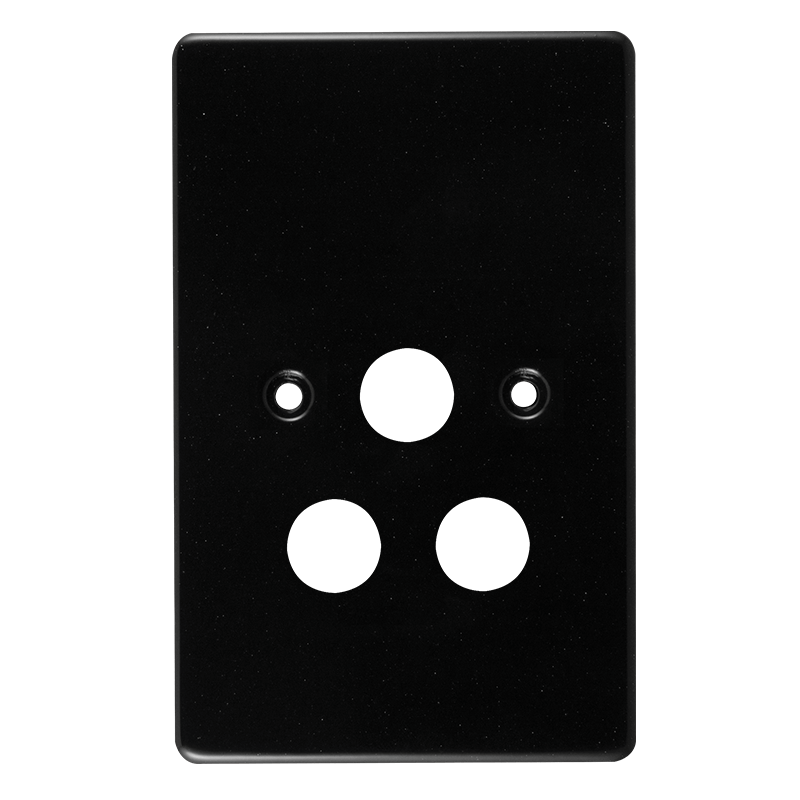 Crabtree Classic Single STD Unswitched Steel Socket Coverplate