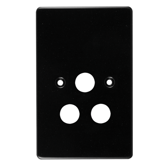 Crabtree Classic Single STD Unswitched Steel Socket Coverplate