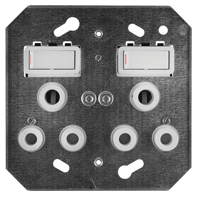 Crabtree Classic Double Monoblock Switched 164-1 Socket on Yoke