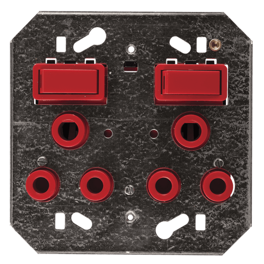 Crabtree Classic Double Monoblock Dedicated Switched Socket on Yoke