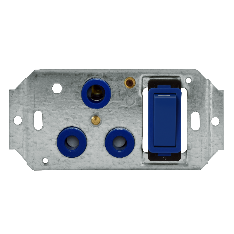 Crabtree Classic STD Single 164-1 Switched Socket on 4x2 Flush Box (Blue)