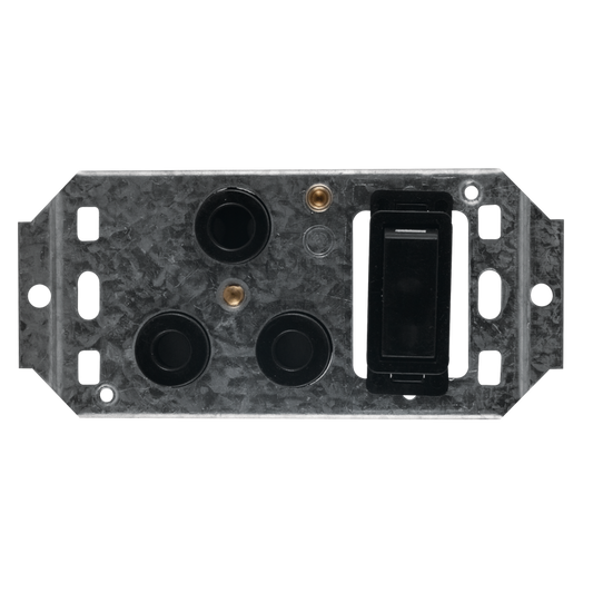 Crabtree Classic Single Switched STD Socket 164-1 on 4x2 Flush Mount (Black)