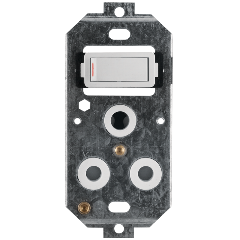 Crabtree Classic STD Single 164-1 Switched Socket on 2×4 Yoke