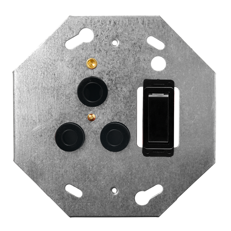 Crabtree Classic Single STD Switched 164-1 Socket, 100x100, Black