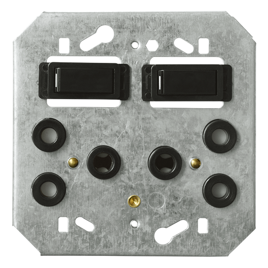Crabtree Classic Double STD Switched Steel Socket