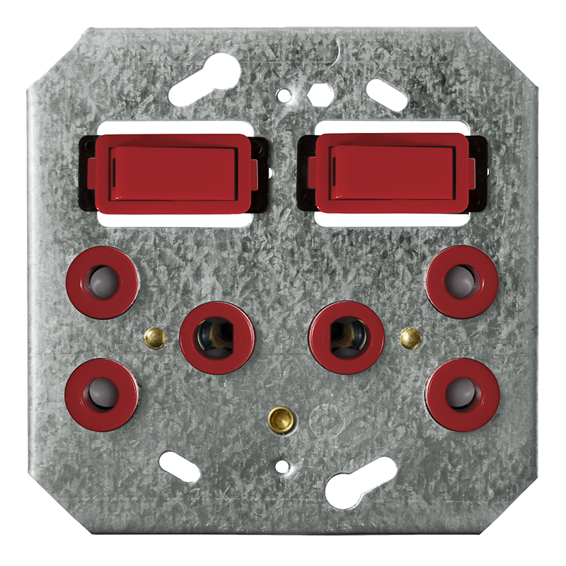 Crabtree Classic Double 16A Dedicated Switched Socket - Red