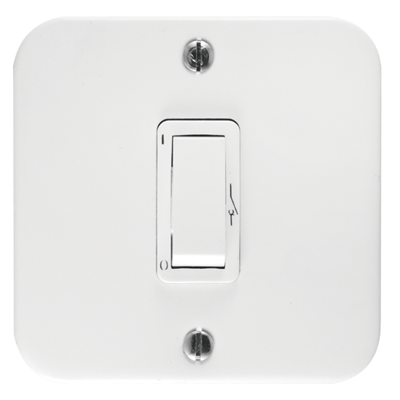 Crabtree Classic Industrial 1 Lever Double Pole Switch on 75x75 Surface Box