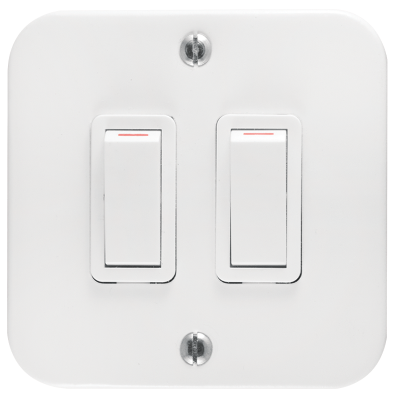 Crabtree Classic 2 Lever 2 Way Industrial Switch on Surface Box