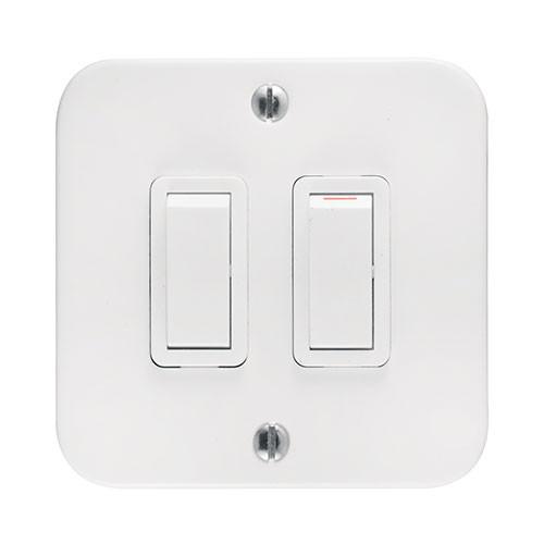 Crabtree Classic Industrial 2 Lever Switch - 75x75 Surface Box