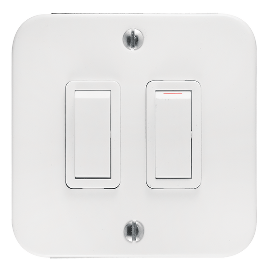 Classic Industrial 2 Lever 1×1 Way 1×2 Way Switch on 75×75 Surface Box
