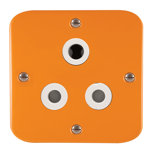 Crabtree Classic Industrial Single STD Socket 164-1 Unswitched on 75×75 Surface Box
