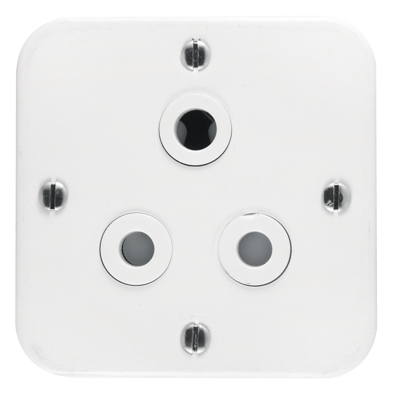 Crabtree Classic Industrial Single Unswitched STD Socket 164-1 on 75x75 Surface Box