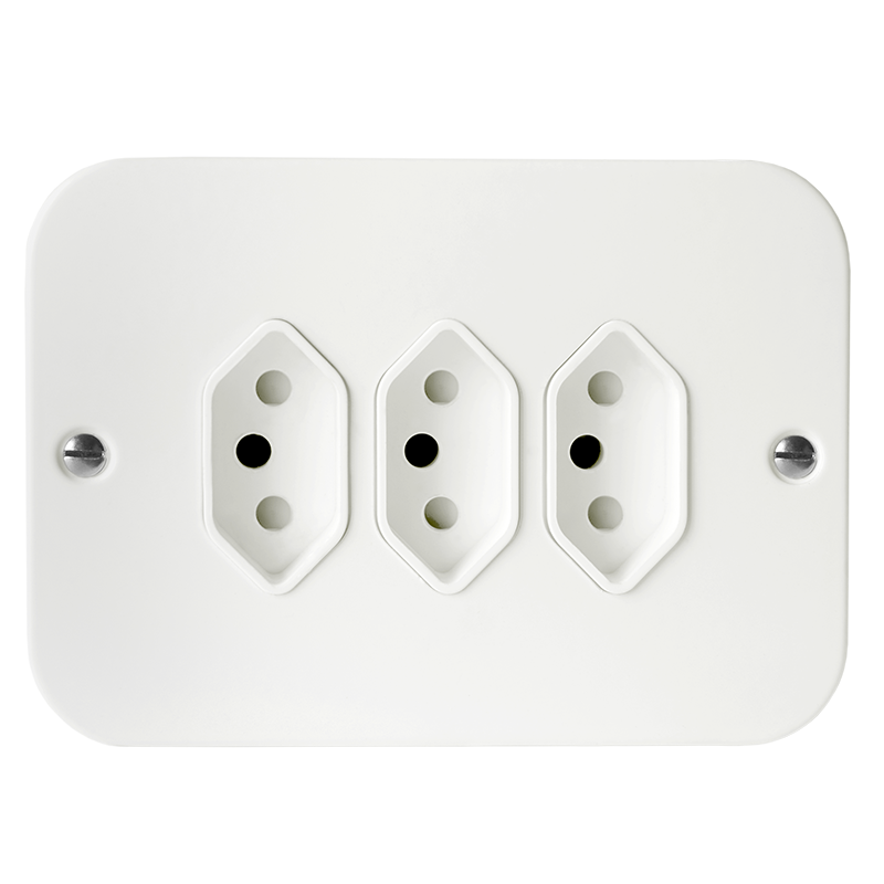 Crabtree Classic Single Dedicated 164-4 Switched Socket on Yoke, Red, 4x2