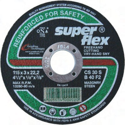 Abrasive Disc Cutting Stone S/Flex 115Mm*3Mm*22.2Mm
