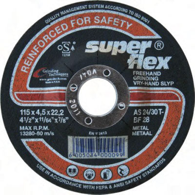 Abrasive Disc Grinding Steel S/Flex 115Mm*6.4Mm*22.2Mm