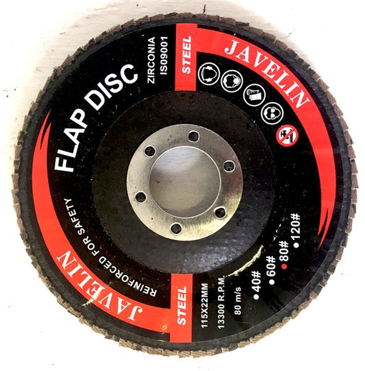 Abrasive Flap Disc Industrial 115Mmx 80# Jav-Fdz