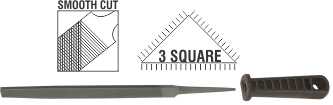 File Afile Three Sq Smooth 150Mm Sleeve