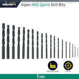 Hss Sprint Drill Bit Set 19 Piece 1.0-10.0Mm X 0.5Mm In Plastc Case