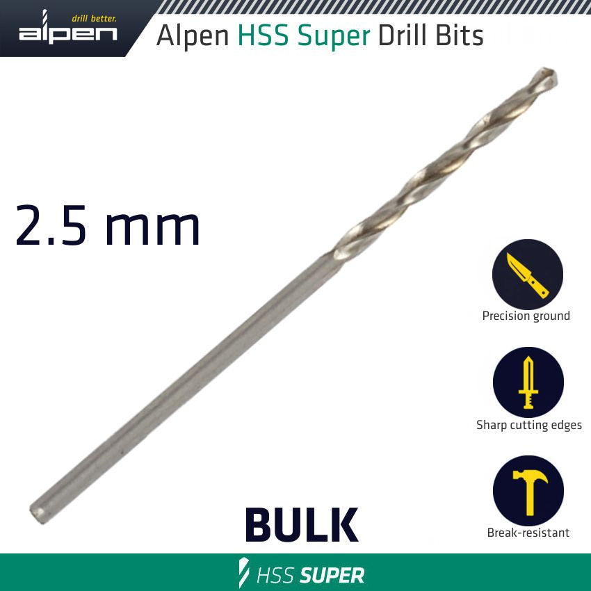 Hss Super Drill Bit 2.5 Mm Loose
