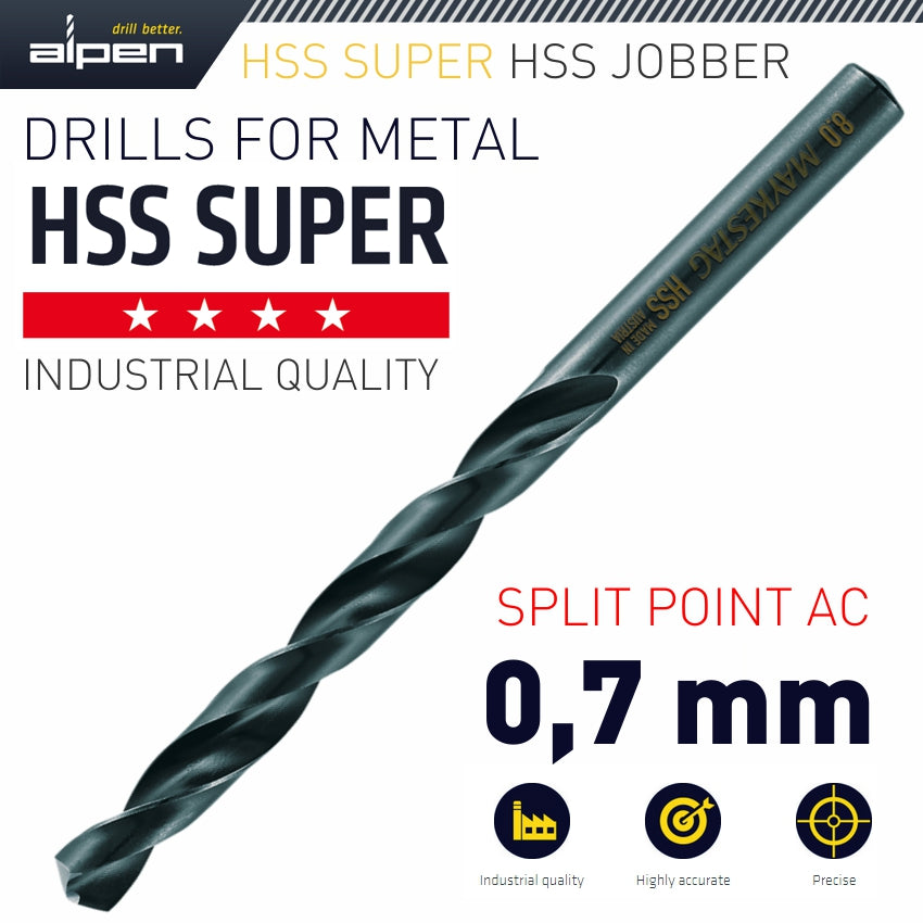 Alpen Hss Super Drill Bit 7.0Mm Bulk