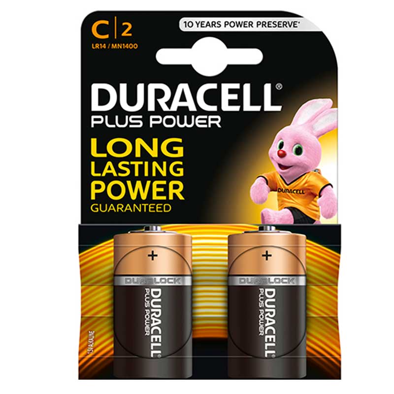 Battery Duracell Plus C   Applian  2 S 1.5V Mn1400K2