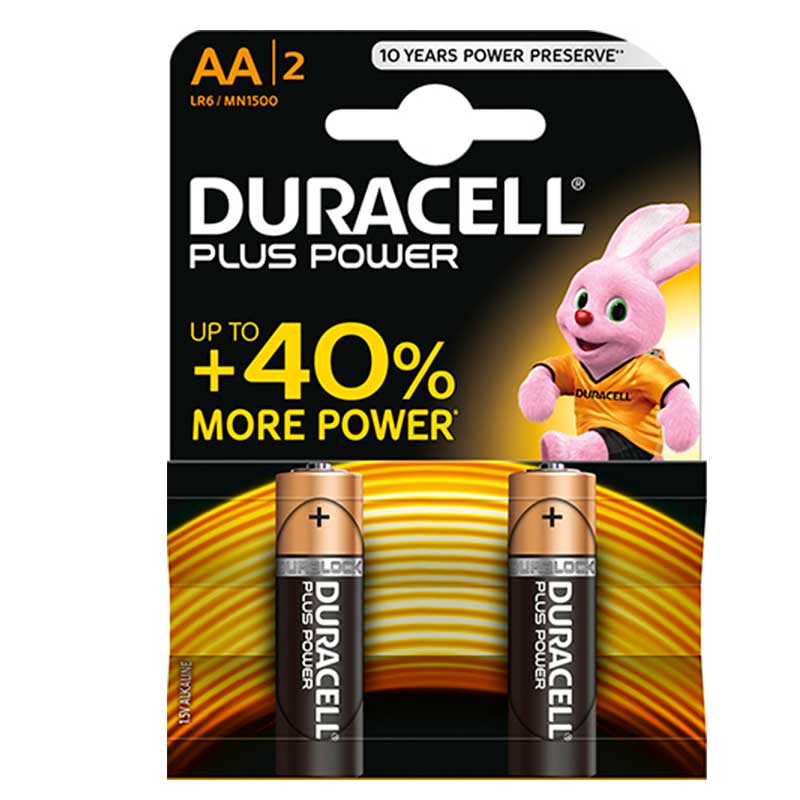 BATTERY DURACELL PLUS AA  PENLIGHT 2 S 1.5V MN1500B2