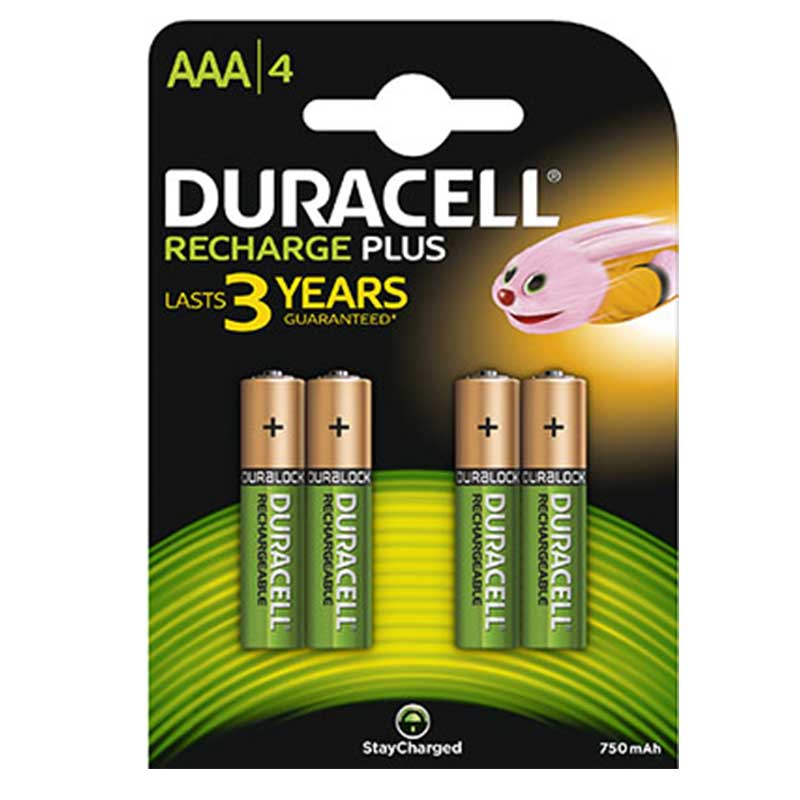 Battery Duracell Rechargeable Remote Aaa 4 S 800Mah