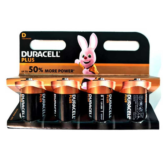Battery Duracell Plus 1.5V D Torch 4 S Dur110