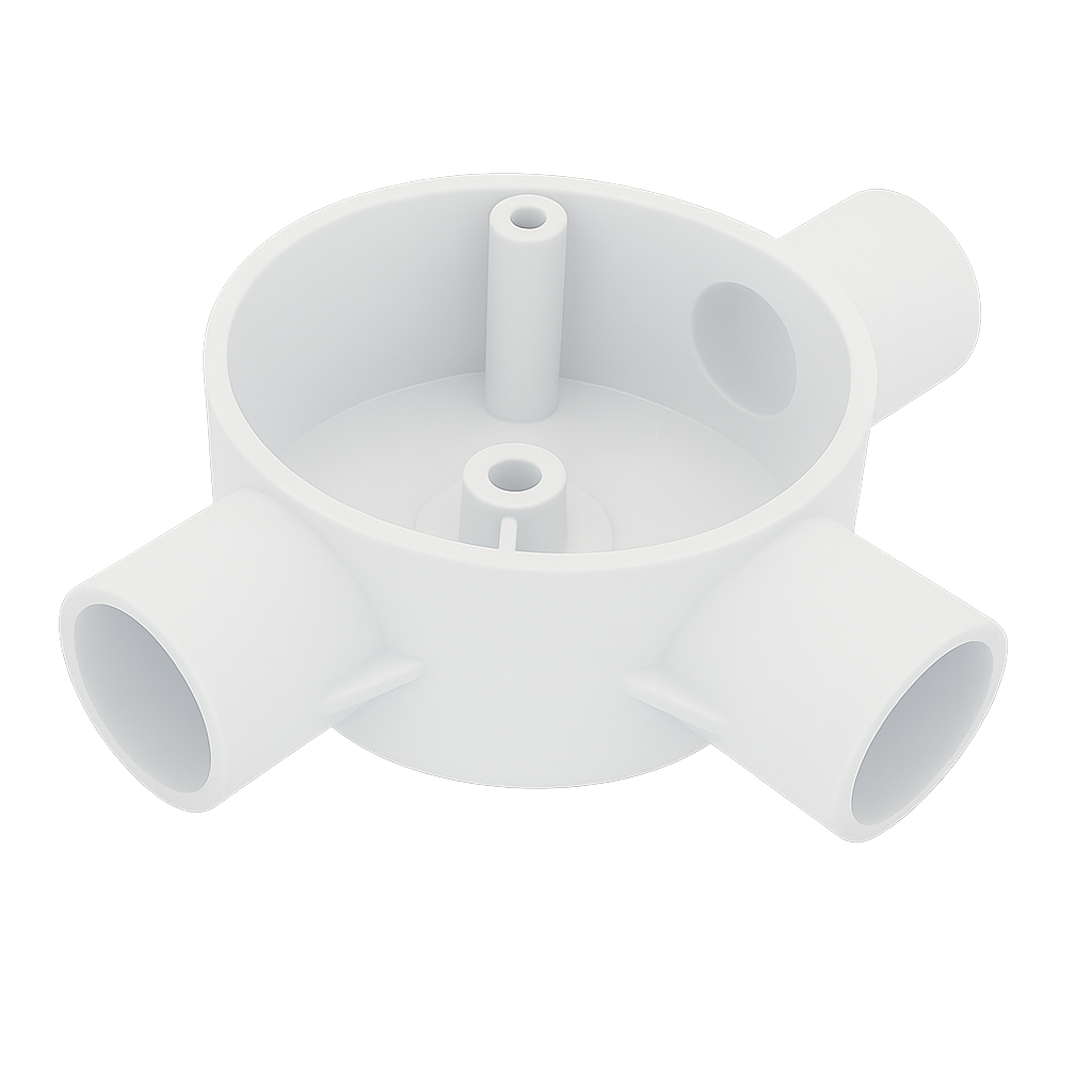 Ogatin 20mm 3-Way PVC Electrical Conduit Box (High Strength & Chemical Resistant)
