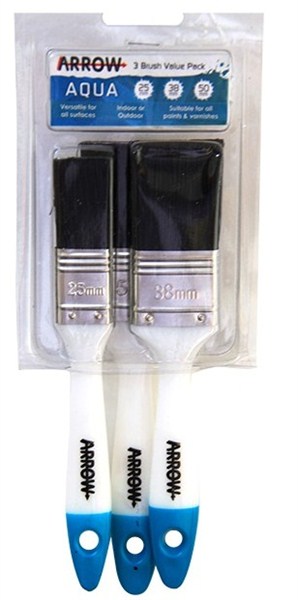 Paint Brush Set Aqua 3 Pce 25/38/50Mm