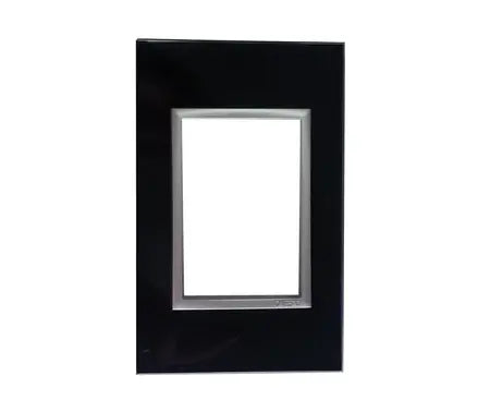 4 X 2 Yokes Black Glass
