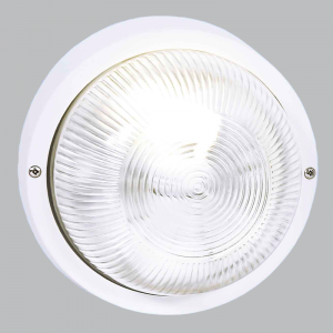 Brightstar BH021 PVC Bulkhead Light with Clear Glass (IP54, Max 40W ES)