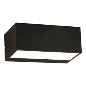 Brightstar BH082 Black Die Cast Aluminium Outdoor Bulkhead with Frosted Glass