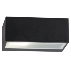 Brightstar BH083 Black Aluminium and Glass Up/Down Facing Bulkhead with Included LED (IP54)