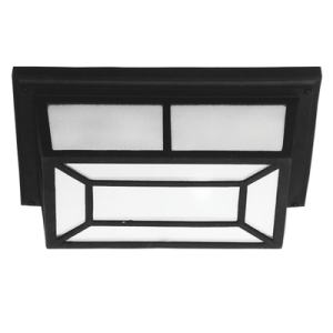 Brightstar BH2080 Black Die Cast Aluminium IP44 Outdoor Bulkhead Light (60W ES)