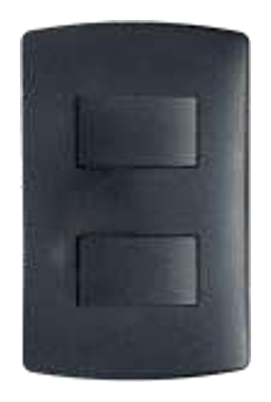 Onesto Trinity 16A 2 LEVER 1 WAY SWITCH, 4X2 BLACK GRAPHITE - BK-TS2021