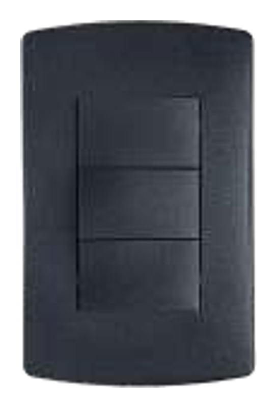 Onesto Trinity 16A 3 LEVER 1 WAY SWITCH, 4X2 BLACK GRAPHITE - BK-TS2031