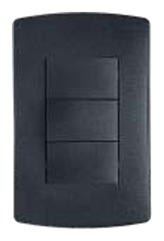 Onesto Trinity 16A 3 LEVER 1 WAY SWITCH, 4X2 BLACK GRAPHITE - BK-TS2031