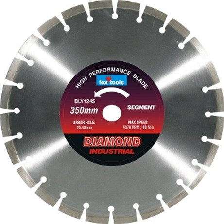Blade Fox Diamond Seg Concrete New 350X10Mm