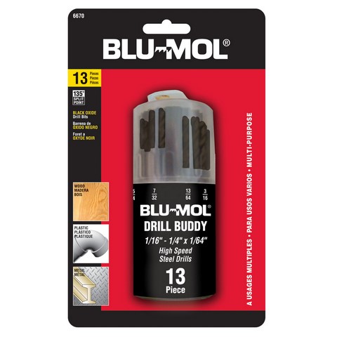 Blu-Mol Hss Drill Bit 13Pc 1.5-6.5Mm