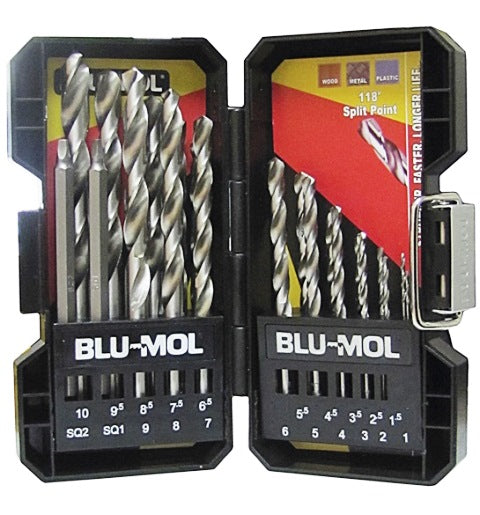 Blu-Mol Hss Drill Bit 19Pc 1.0-10Mm