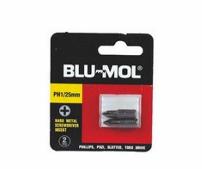 Blu-Mol Screw Driver Bit S2 Ph1X25 2Pc