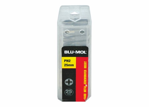 Blu-Mol S/Driver Bit S2 Ph2X25Mm 25Pc