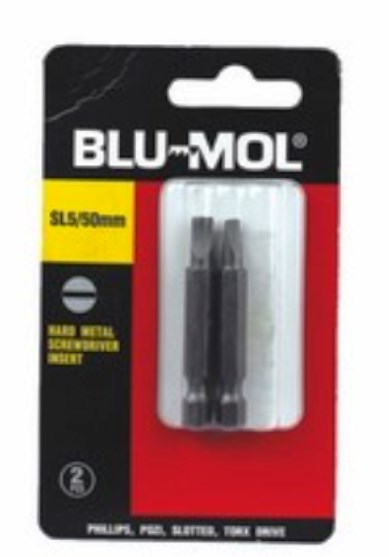 Blu-Mol S/Driver Bit S2 Sl5X50Mm 2Pc