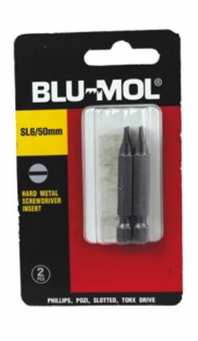 Blu-Mol S/Driver Bit S2 Sl6X50Mm 2Pc