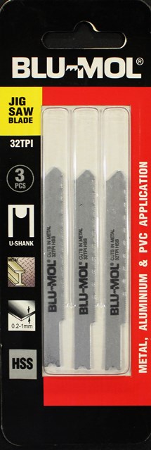 Blu-Mol Jigaw Metal T Under 2Mm 3Pc