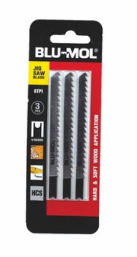 Blu-Mol Jigaw Wood U Fine Fast 3Pc
