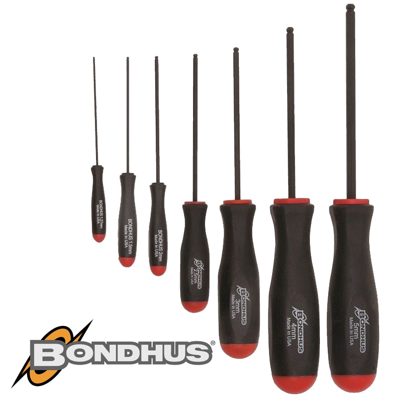 Bondhus Ball End Scr-Driver 7Pc Set 1.27-5Mm Pouched