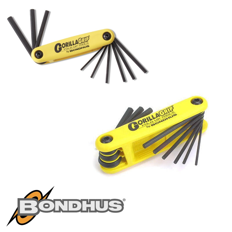 Bondhus Hex End Fold Up Wrench 9Pc 5/64-14' Imperial Gorillagrip
