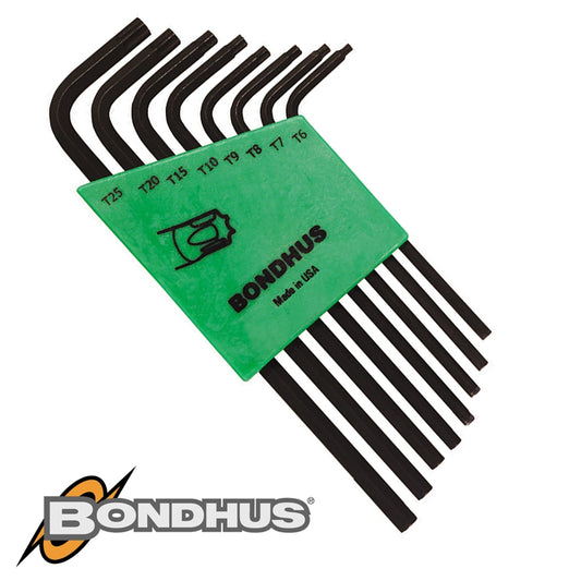 Bondhus Torx End L-Wrench 8Pc Set  Long T6-T25 Proguard Finish